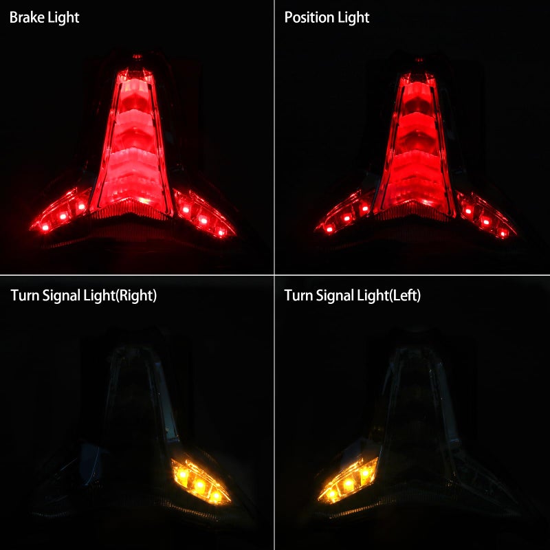 MFC PRO LED Tail Light Integrated Brake Stop Turn Signal Light For KAWASAKI 2019-2023 ZX-6R(636)/2014-2024 Z1000 ZX-10R ZX-10RR (Smoked Lens) - Image 5